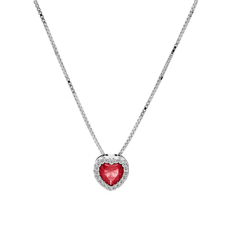 Collier Cœur – Argent | Azuline vue 2