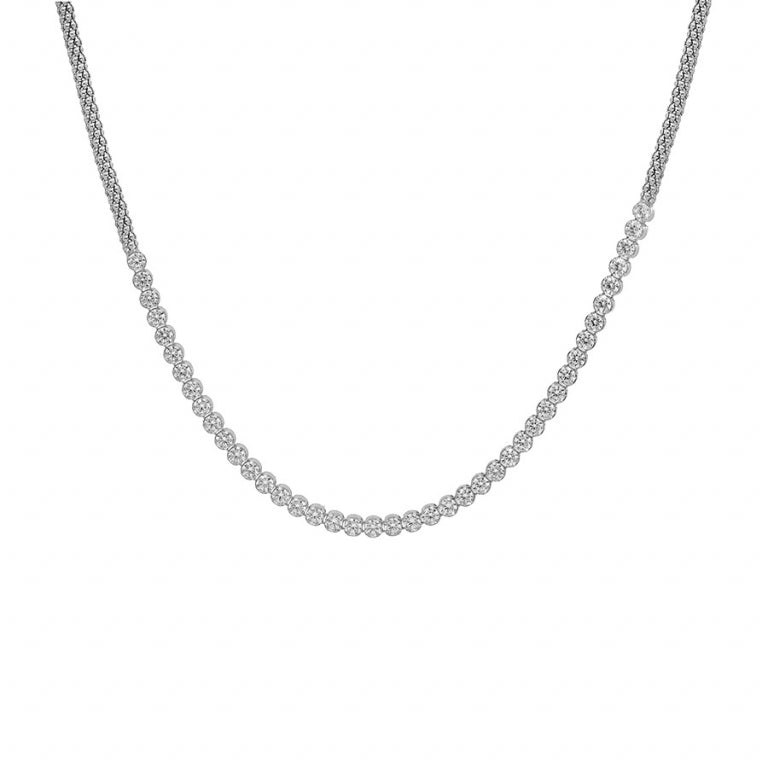 Collier Maille Ronde – Argent | Azuline vue 2