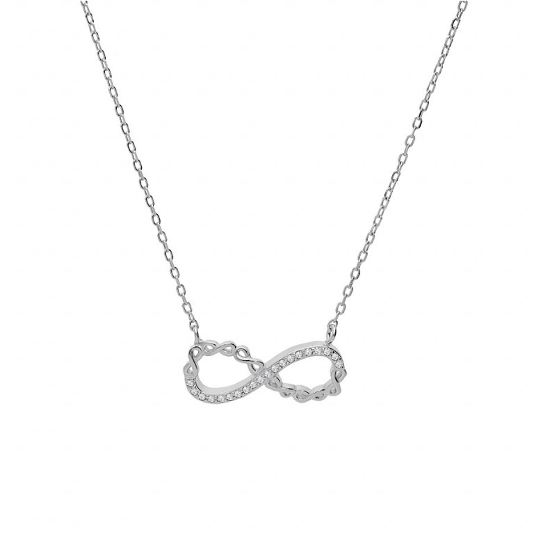 Infinity nyaklánc – ezüst | Azulin nézet 2