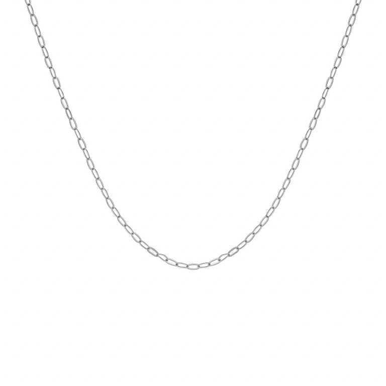 Rektangulärt näthalsband – Silver | Azulin view 2