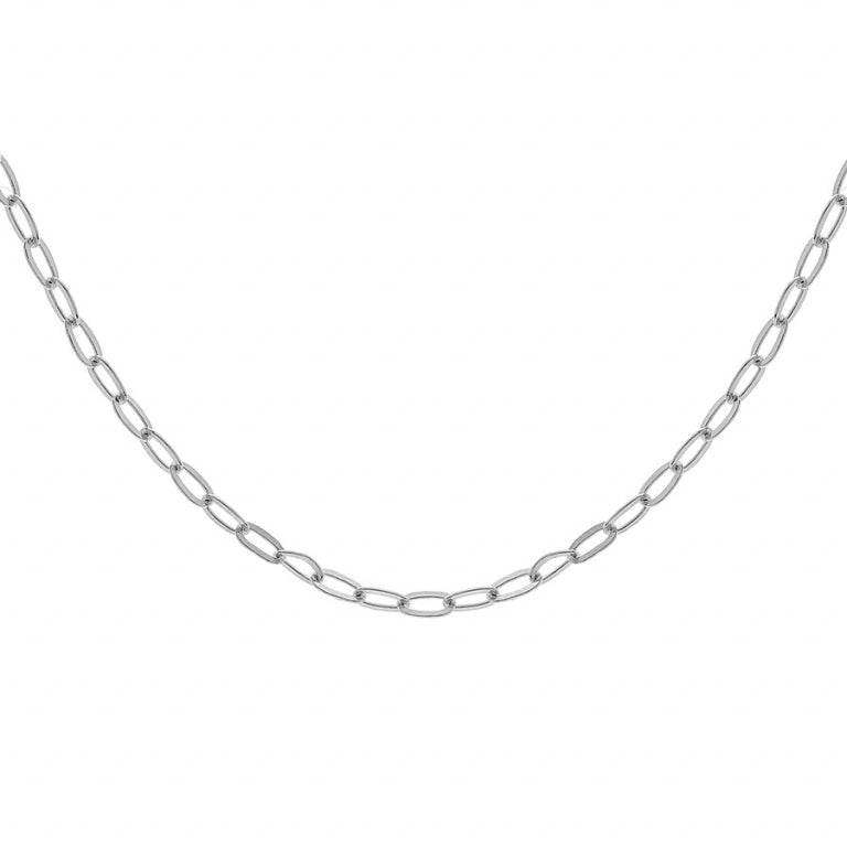 Rektangulärt näthalsband – Silver | Azulin