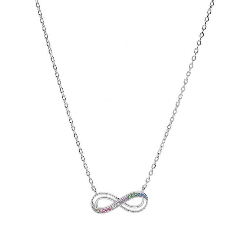 Infinity Halsband – Silver | Azulin view 2