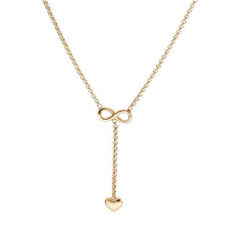 Infinite Heart Necklace – ezüst aranyozott finom arannyal | Azulin nézet 2