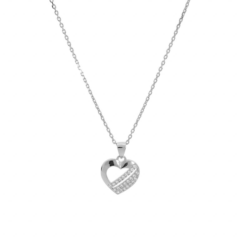 Heart Necklace – Silver | Azuline view 2