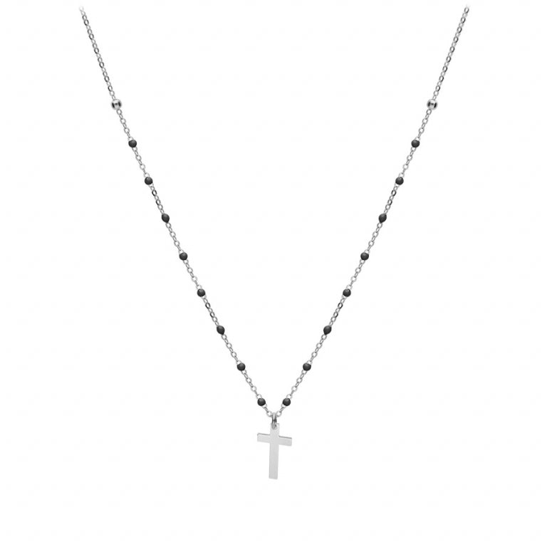 Kreuz-Halskette – Silber | Azuline Ansicht 2