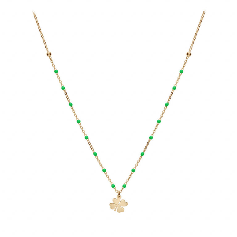 Collar Trébol – Plata Dorada con Oro Fino | Azuline ver 2