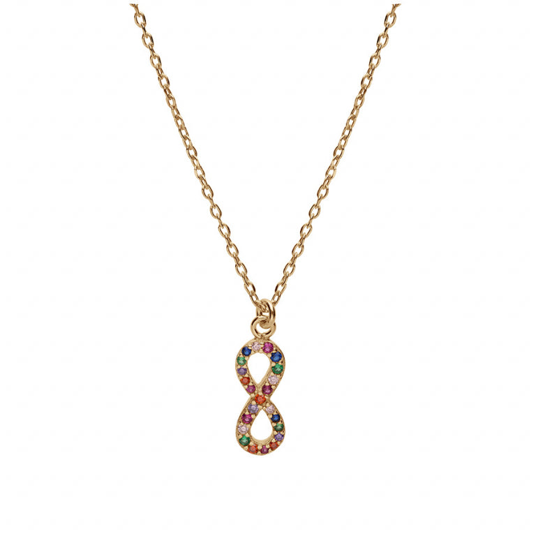 Infinity ketting – zilver verguld met fijn goud | Azulin-weergave 2