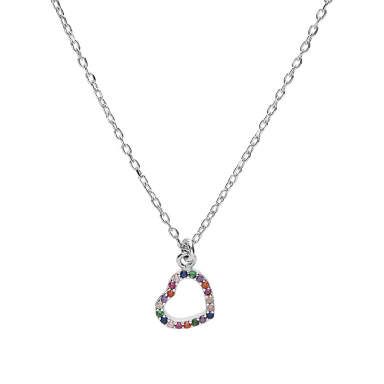 Heart Necklace – Silver | Azuline view 2