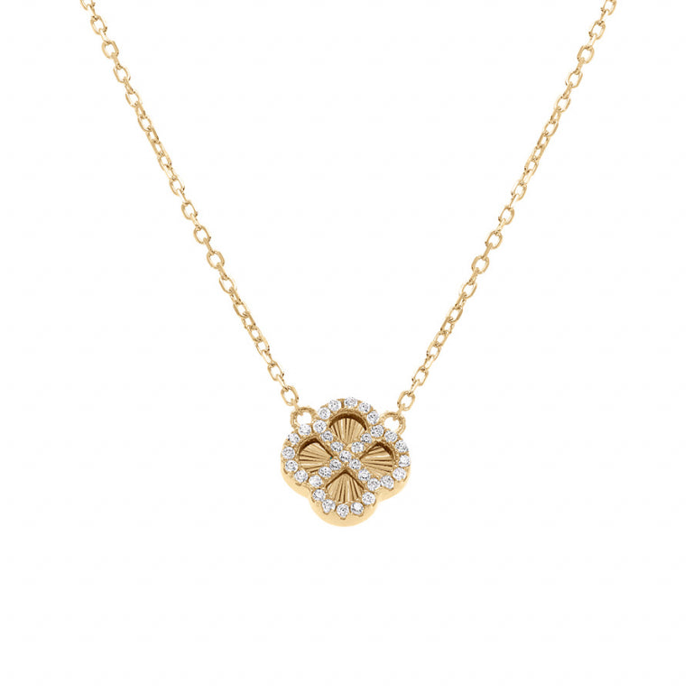 Klaverketting – Zilver verguld met fijn goud | Azulin