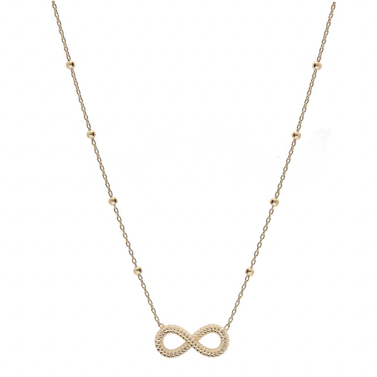 Infinity Halsband – Silver Förgylld med Fine Guld | Azulin view 2