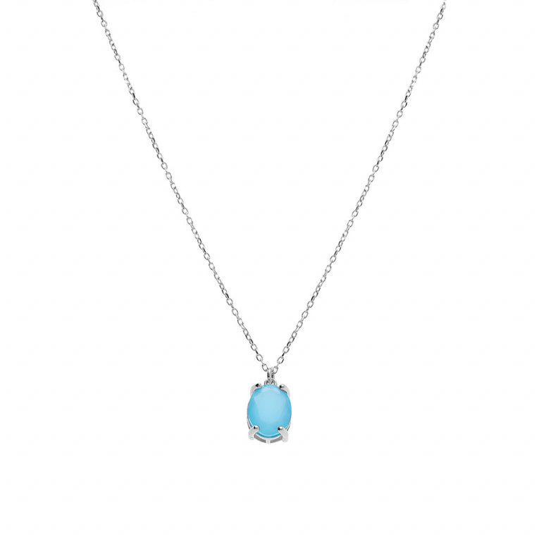 Ovalt halsband – Silver | Azulin view 2