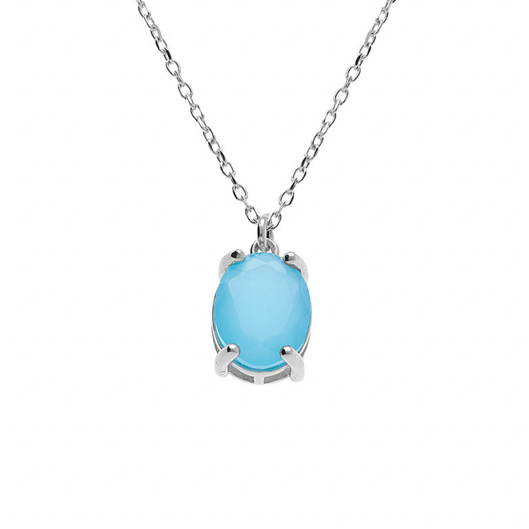 Ovalt halsband – Silver | Azulin