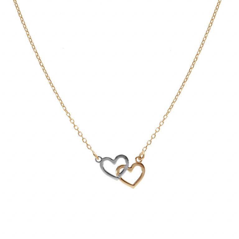 Collier Cœur – Argent Doré à l’Or Fin | Azuline vue 2
