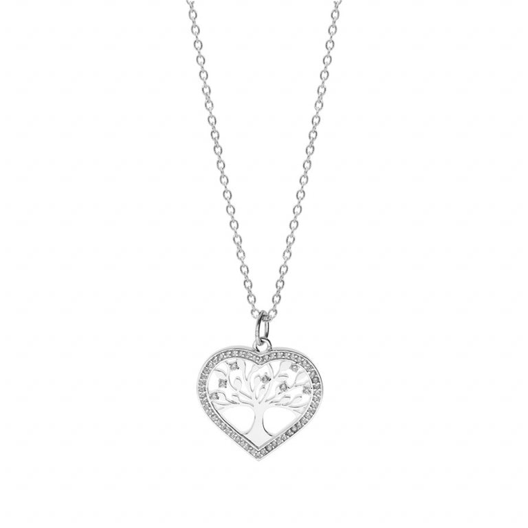 Collier Cœur – Argent | Azuline vue 2