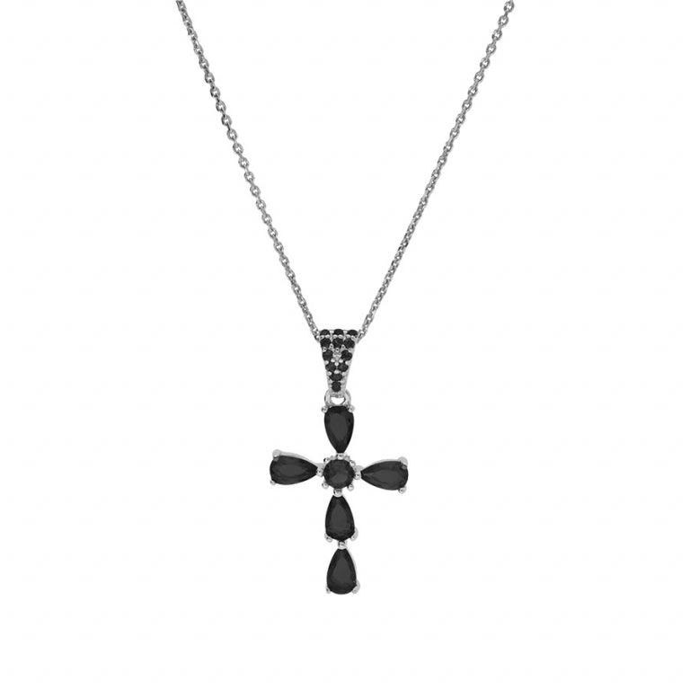 Collier Croix – Argent | Azuline vue 2