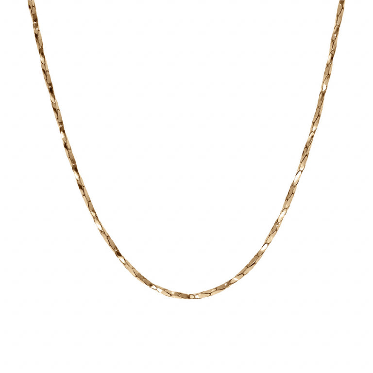 Collana intrecciata – Argento dorato con oro fino | Azuline vista 2