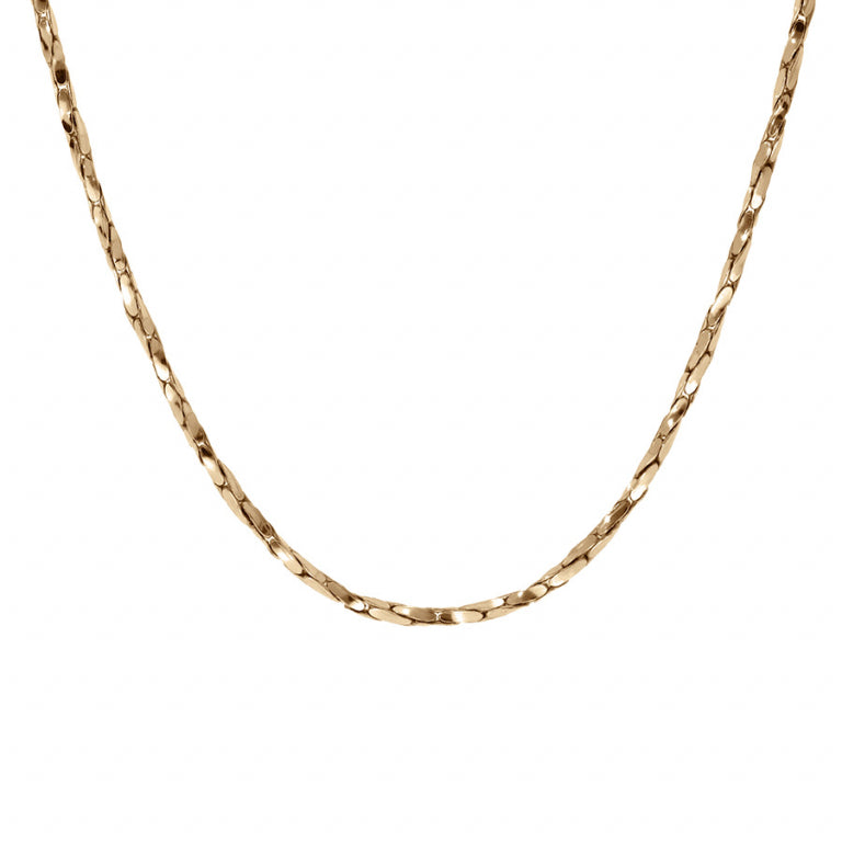 Collana intrecciata – Argento dorato con oro fino | Azuline vista 2
