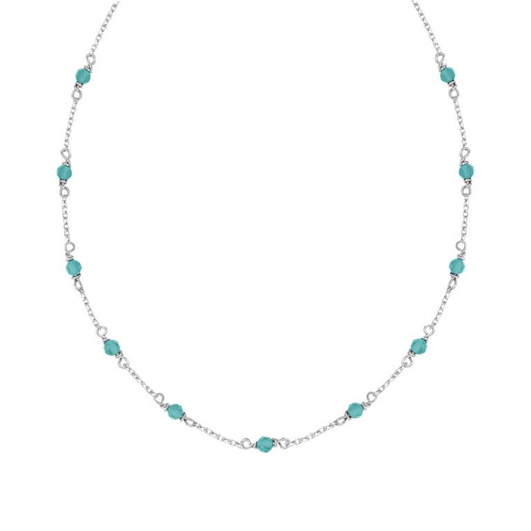Amazonite Stone Necklace – Silver | Azuline