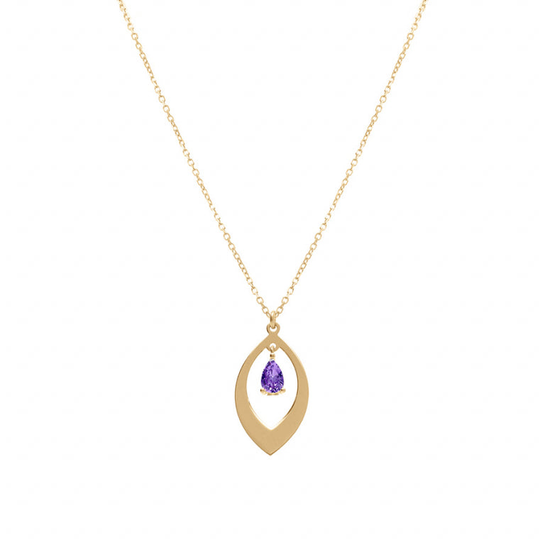 Collar Navette – Plata Dorada con Oro Fino | Azuline ver 2