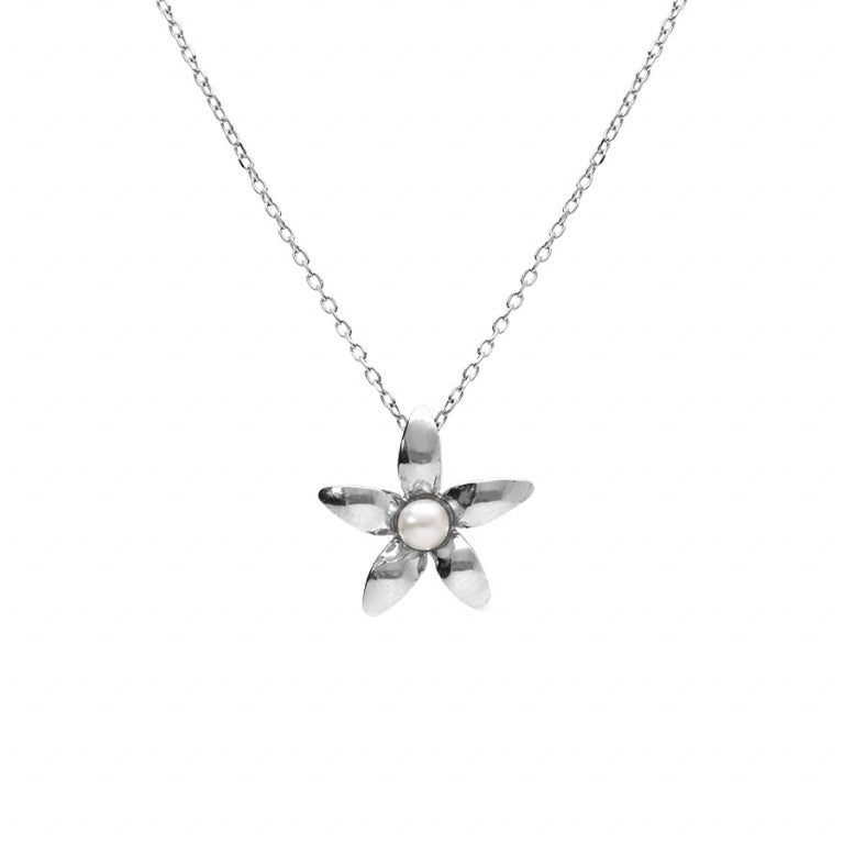 Colier cu flori mici – argint | Azulin