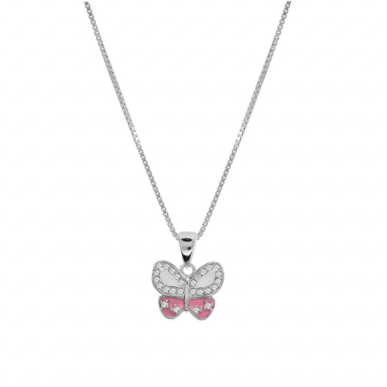 Butterfly Necklace – Silver | Azuline view 2