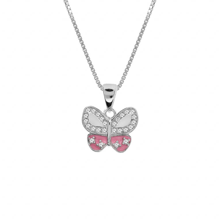 Butterfly Necklace – Silver | Azuline