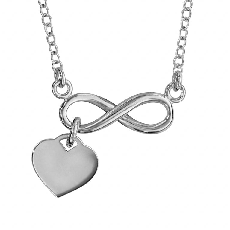 Collana con nappa infinita – Argento | Azuline