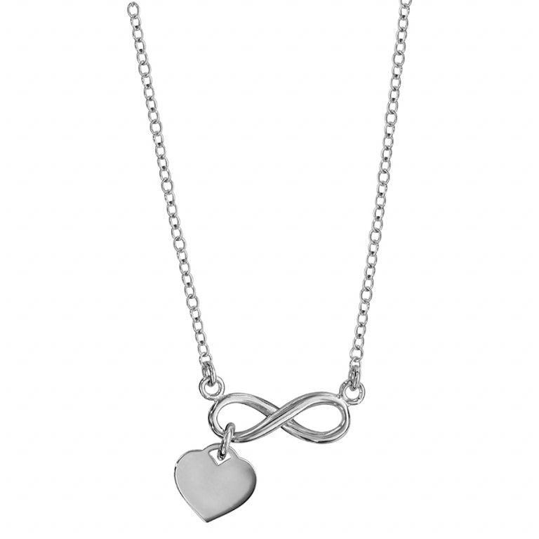 Collana con nappa infinita – Argento | Azuline vista 2