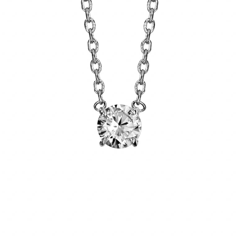 Naszyjnik Solitaire – Srebrny | Azulina
