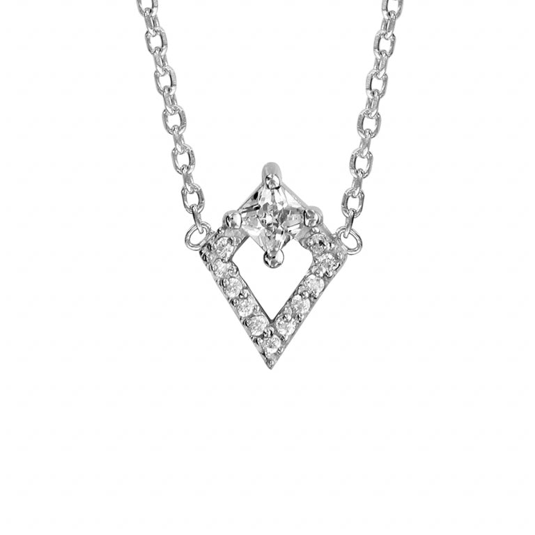 Diamanten halsketting – Zilver | Azulin