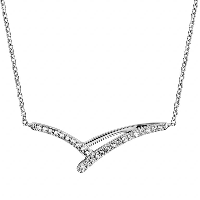 Collier Forme V – Argent | Azuline vue 2