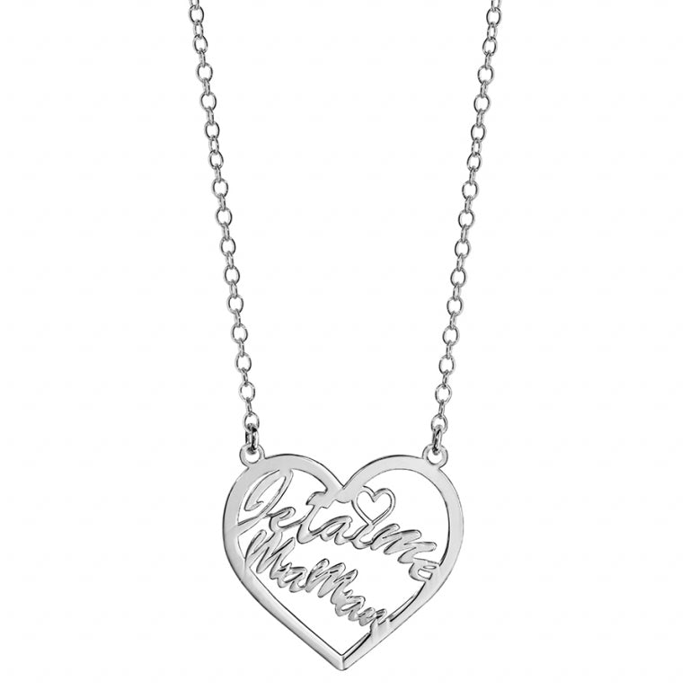 Heart Necklace – Silver | Azuline view 2