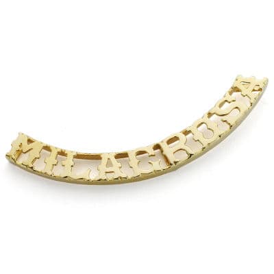 Personalized Name Pendant 9 Letters Yellow Gold