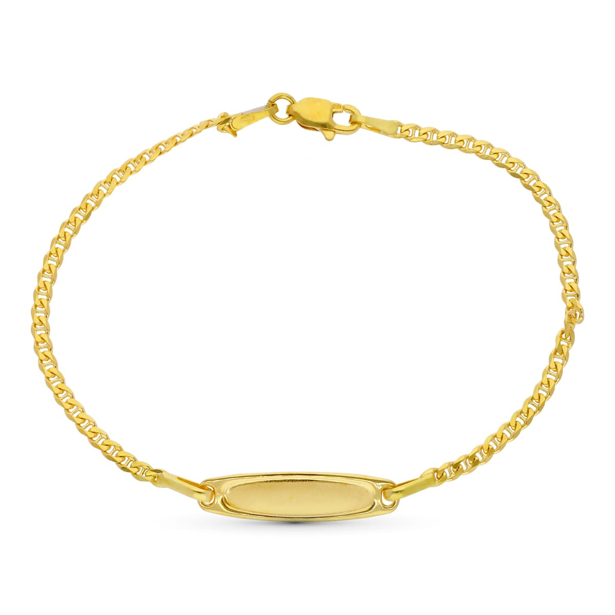Kantstensanker 18K Gul Guld 17 Cm