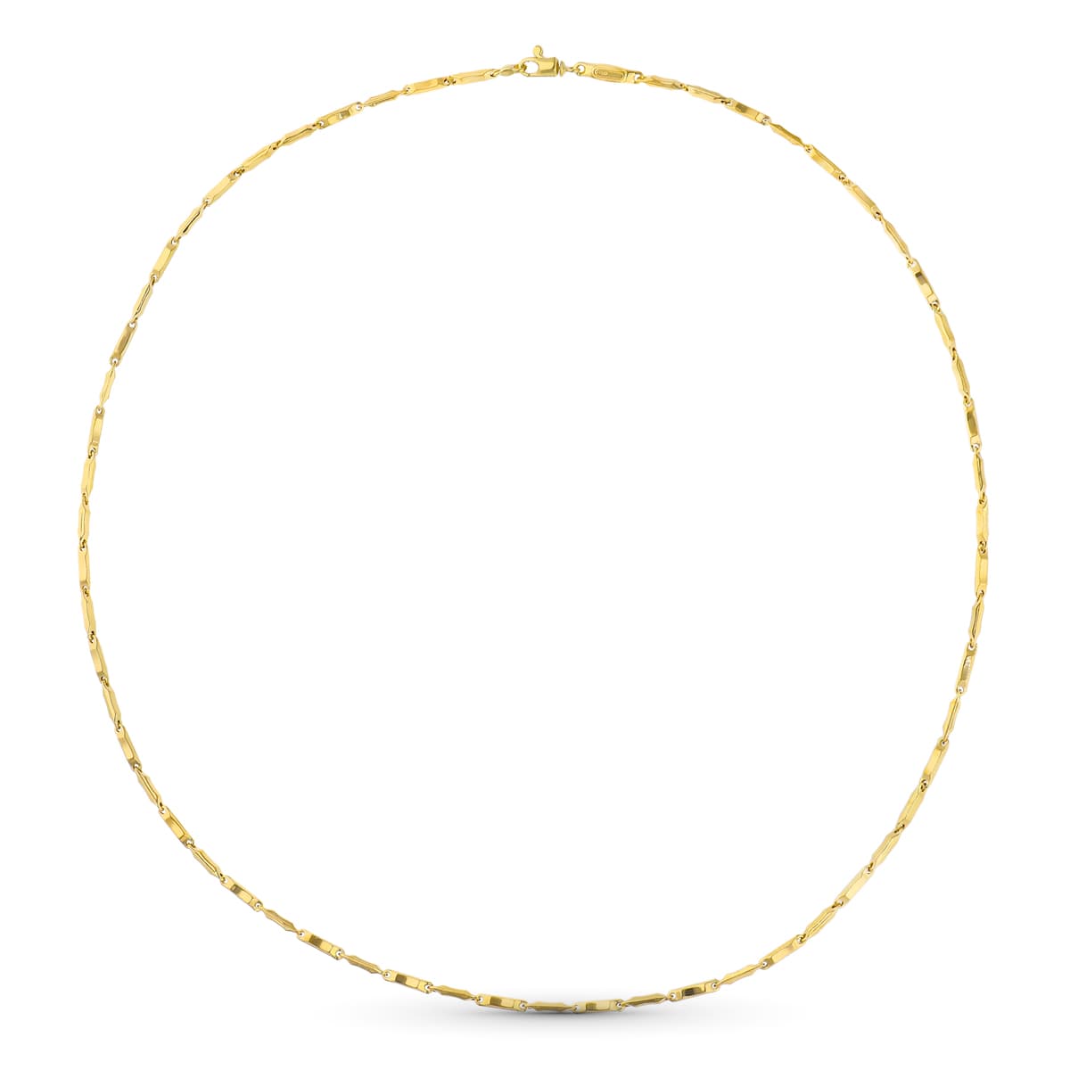 18K gult guld ihålig kedja 60 Cm. 2,5 mm