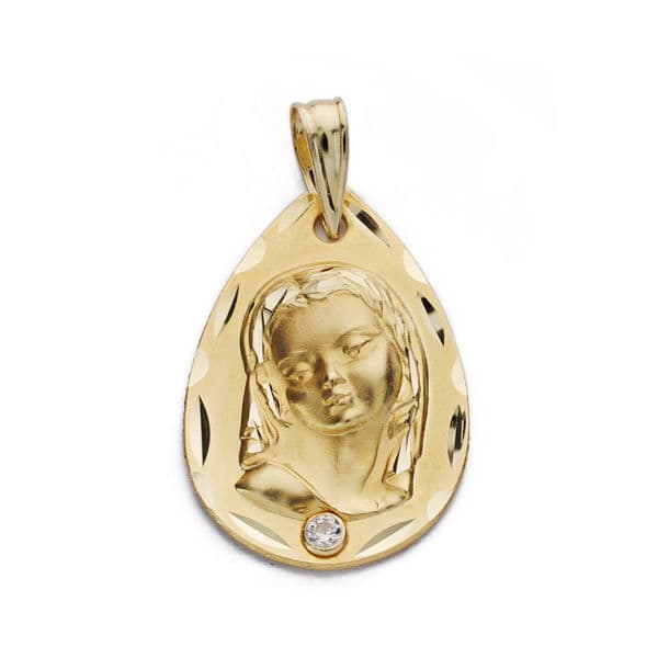 18K Virgin Girl Medalj 21X14MM