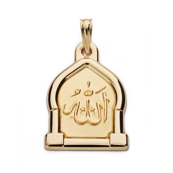 18K Allah Nagy érem sárga aranyból 24X24 mm
