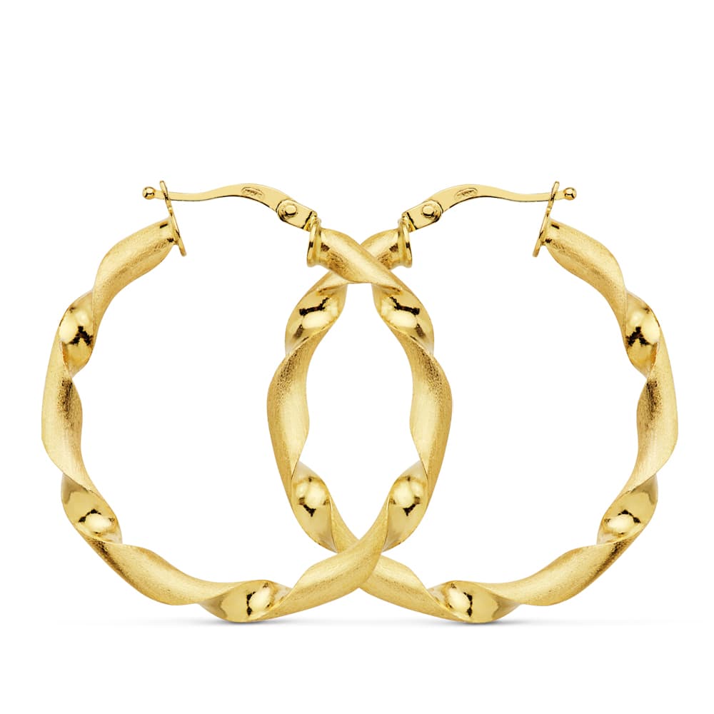 18K Créoles Creuses 31 mm en Or Jaune