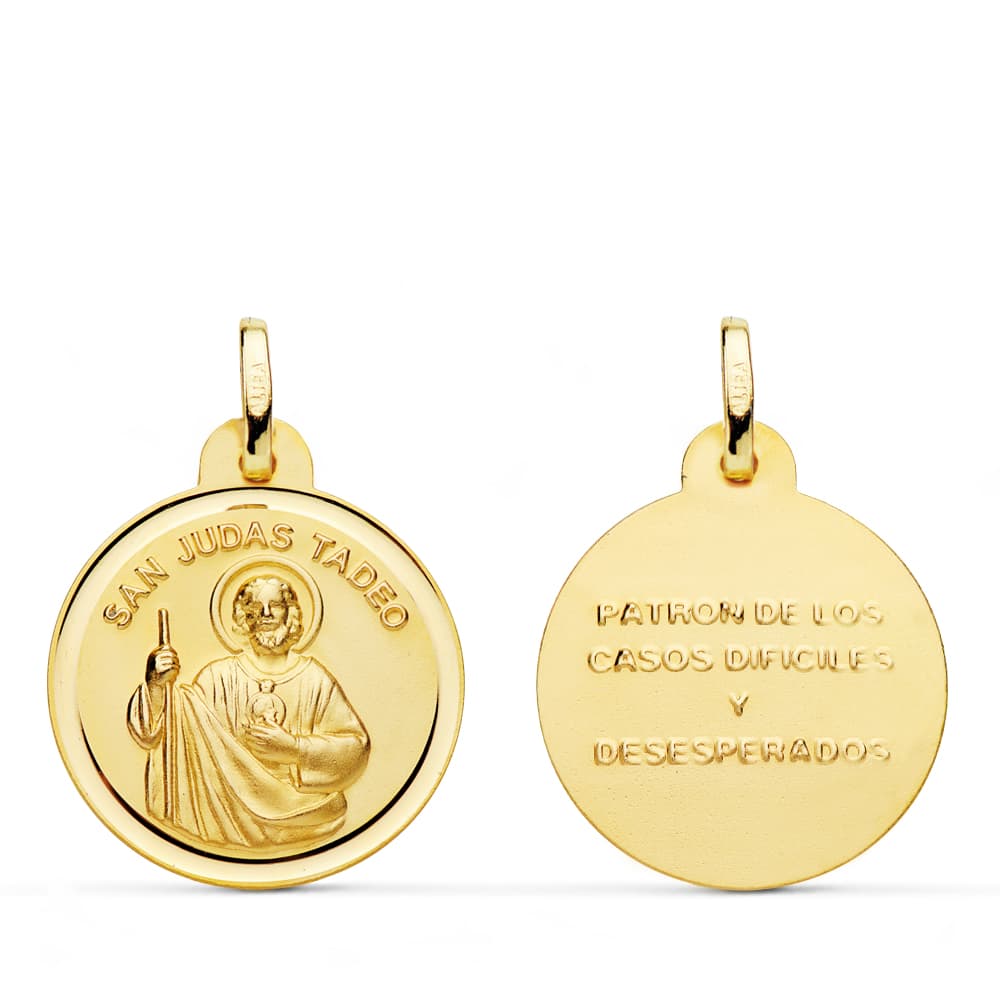 18K Szent Jude Tádé érem 24 mm