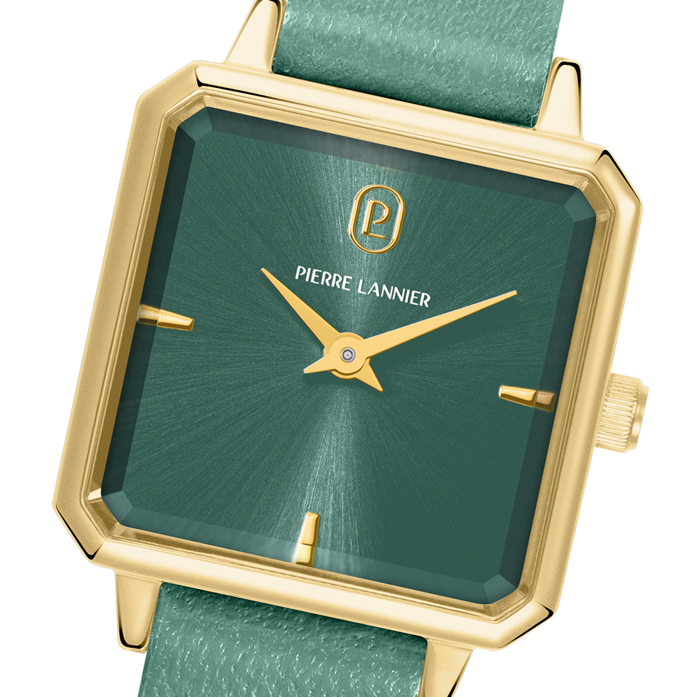 Reloj Léonor Gold Esfera Verde – Mujer | Pierre Lannier