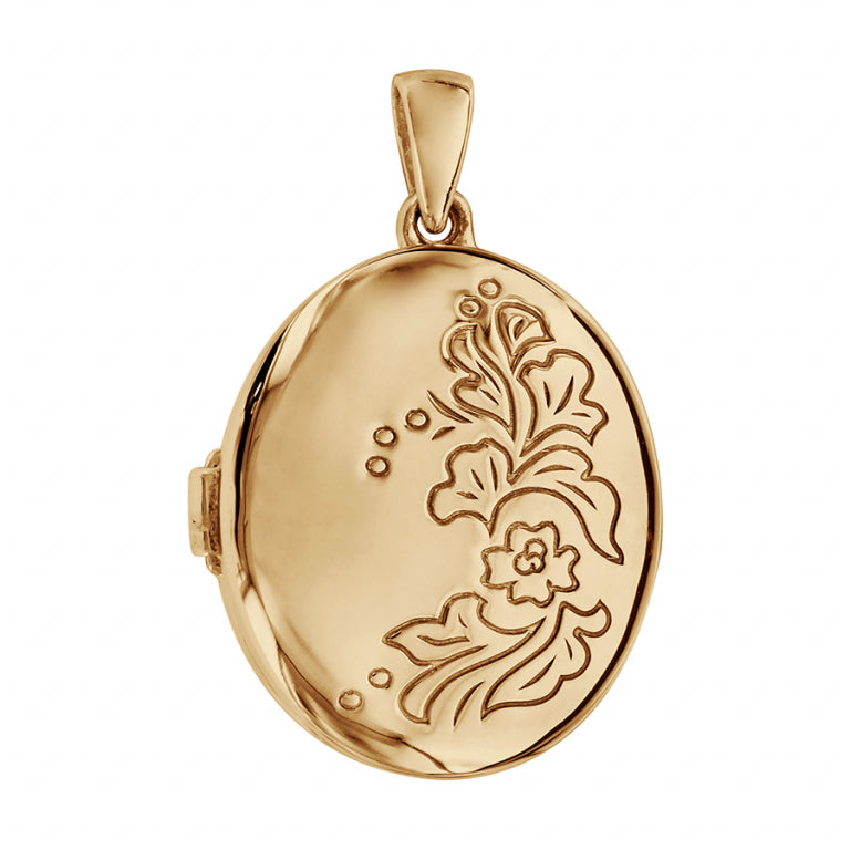 Ovale Cassolette-hanger – zilver verguld met fijn goud | Azulin