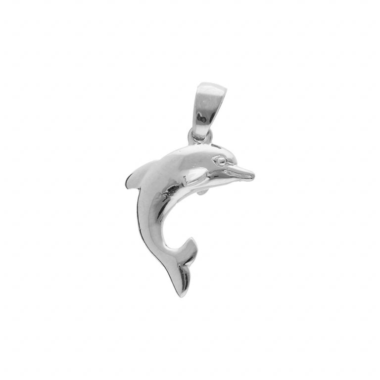 Pendentif Dauphin en Relief – Argent | Azuline