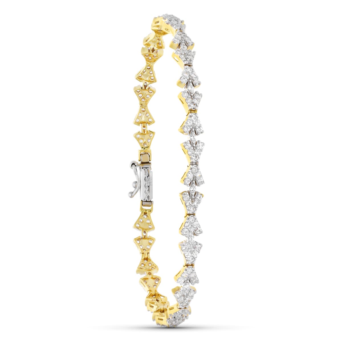 18K Tofarget gullarmbånd 19,5 cm