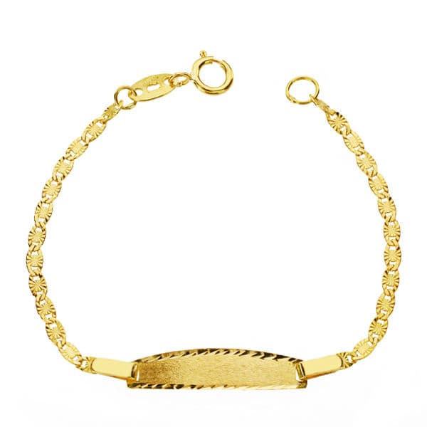 Bracelet Gourmet Or Jaune 18K 12 Cm Fermoir Rose