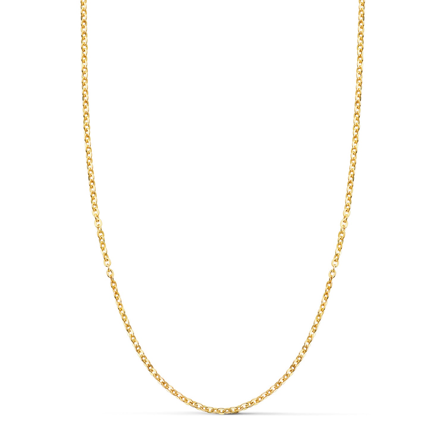 18K üreges erőltetett sárga arany lánc szélesség: 1,2 mm hosszúság: 50 cm