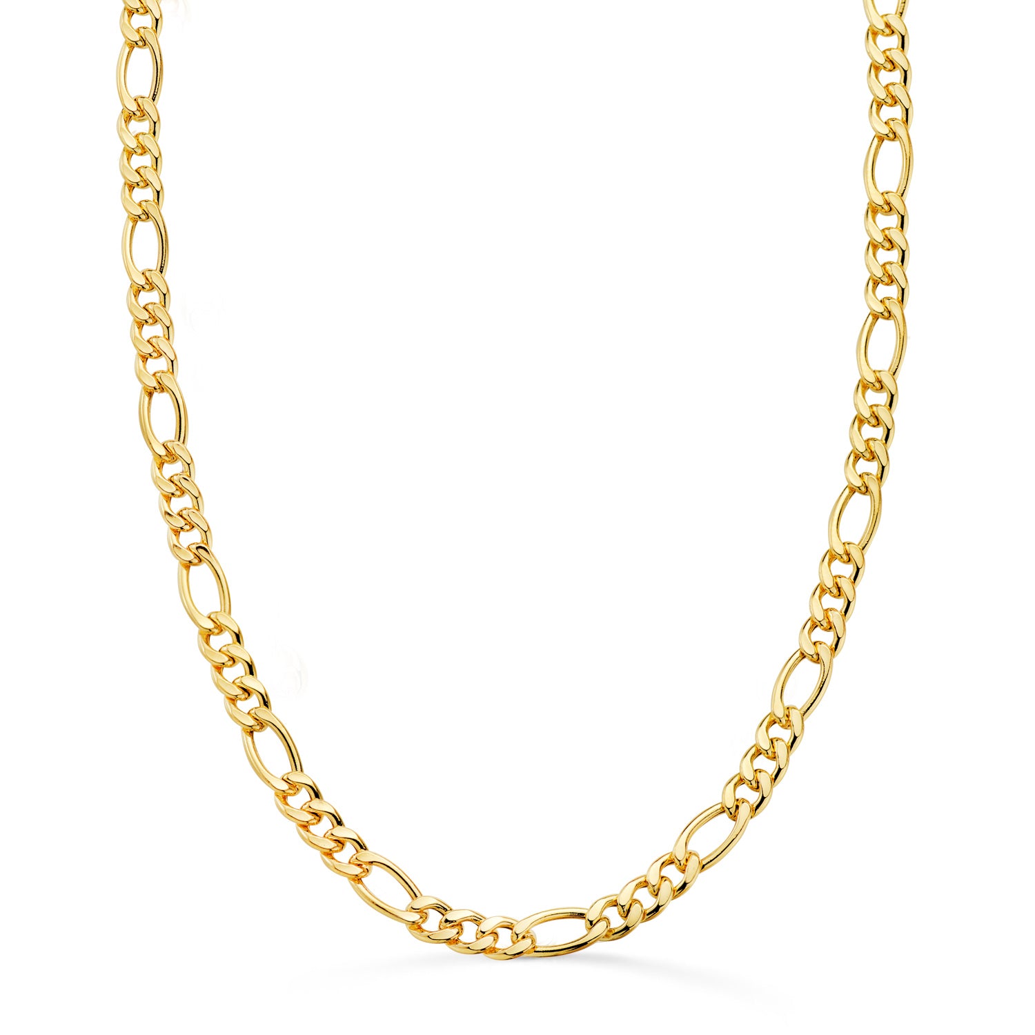 Üreges 18K sárga arany lánc Figaro link szélesség 55 mm hosszúság 60 cm