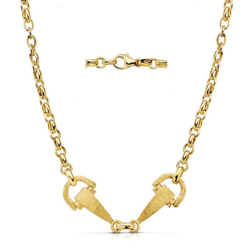 Colier Etrier Aur Galben 18K 48 Cm