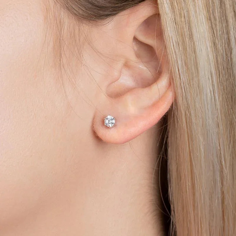 Serti - Kolczyki sztyfty - Widok srebra 4