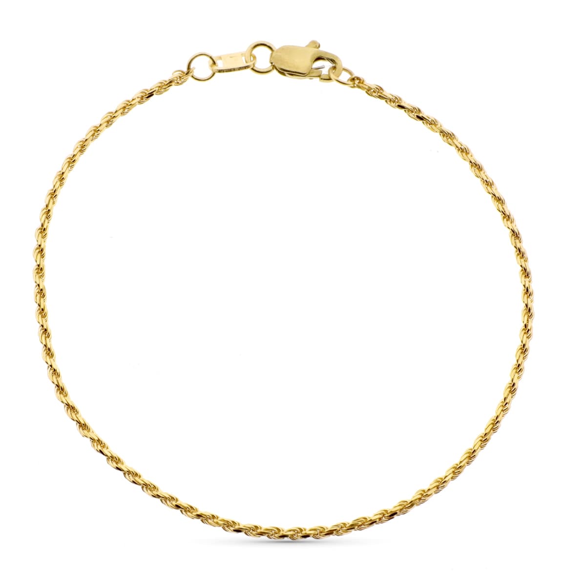 18 Ayar Sarı Altın Bileklik Salomonico Kordon Genişliği 15 mm 19 Cm