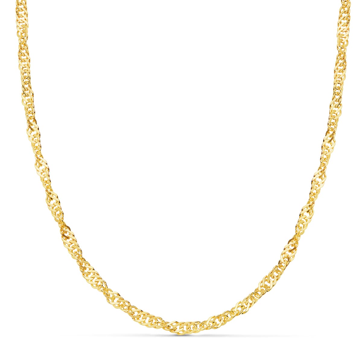 18 K szingapúri sárga arany lánc 50 cm. 4 mm